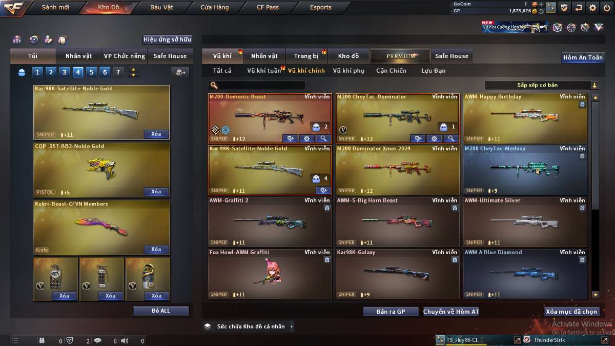 shop acc cf uy tin gia re